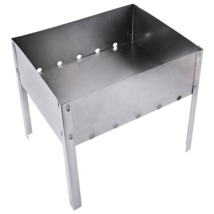 Мангал сборный стальной, размер 300х240х300 мм, в пленке, 701722