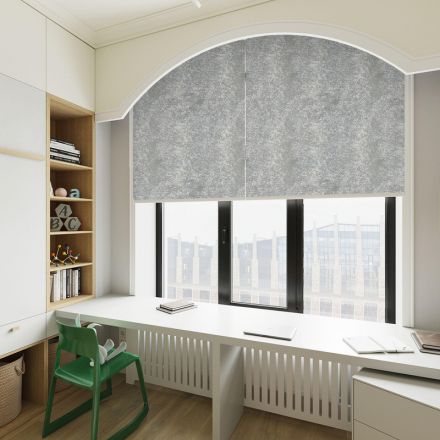 Рулонная штора ARX_Блэкаут Марбл серый 070x160 Мини