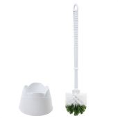 Ершик для унитаза с подставкой, пластик, белый, ЛЮБАША, 603627