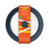 Крышка для любой сковороды и кастрюли универсальная 3 размера (24-26-28 см) антрацит, DASWERK (ДАСВЕРК), 607589