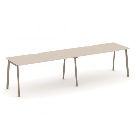 Estetica Рабочая станция на 2 места ES.RS-2.4-VP Капучино/Латте металл 3160*730*750