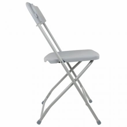 Стул складной BRABIX "Golf CF-002", серый каркас, пластик серый, 531564