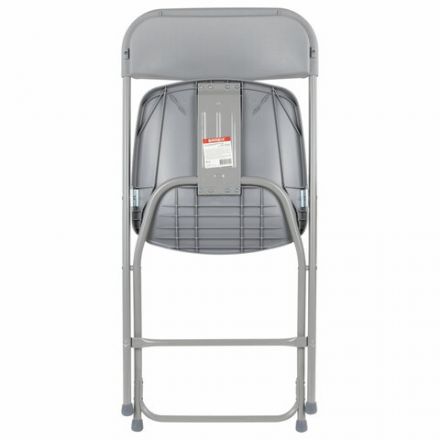 Стул складной BRABIX "Golf CF-002", серый каркас, пластик серый, 531564