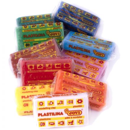 Пластилин JOVI, 10 цветов, 500г, растительный, картон, 70/10S