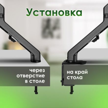 Кронштейн для двух мониторов настольный VESA 75х75, 100х100, 17"-27", до 14 кг, SONNEN MOTION, 455945 Кронштейн для двух мониторов настольный VESA 75х75, 100х100, 17"-27", до 14 кг, SONNEN MOTION, 455945