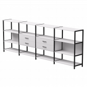 Набор стеллажных систем №4 Everprof EVO 3245x385x1120 Белый/Черный