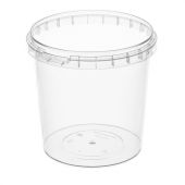 Банка с крышкой 1000 мл, пластиковая, под пресервы, с контрольным замком, диаметр 122 мм, ВЗЛП, 1217КП