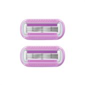 Кассеты для бритвенного станка многоразового женского, 4 лезвия, 2 кассеты, X-ONE, 700019
