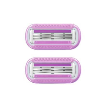 Кассеты для бритвенного станка многоразового женского, 4 лезвия, 2 кассеты, X-ONE, 700019