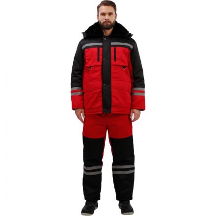 Костюм рабочий зимний муж з03-КПК красн/чер (р.48-50) 194-200 Костюм рабочий зимний муж з03-КПК красн/чер (р.48-50) 194-200