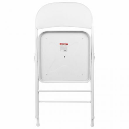 Стул складной BRABIX "Golf Plus CF-003 КОМФОРТ", белый каркас, кожзам белый, 532888