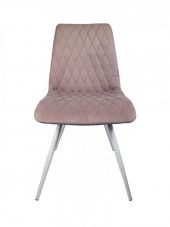 Стул "Тати 2С" ноги белые металл/розовый м12