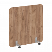 R-line Перегородка на металлических опорах, на роликах DP.R-120-120 Дуб табак/Серый металл 1200*18*1200