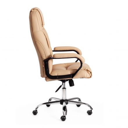 Кресло BERGAMO хром (22) кож/зам, бежевый, 36-34 Кресло BERGAMO хром (22) кож/зам, бежевый, 36-34