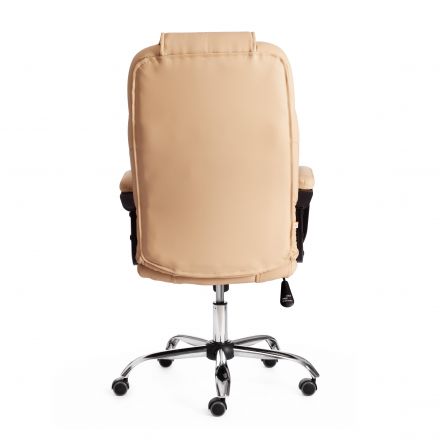 Кресло BERGAMO хром (22) кож/зам, бежевый, 36-34 Кресло BERGAMO хром (22) кож/зам, бежевый, 36-34