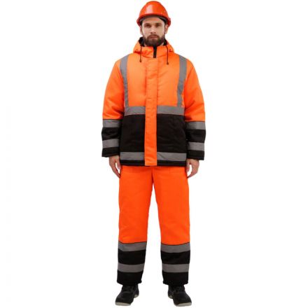 Костюм рабочий зимний муж. зд01-КПК оранж./черн. (р.52-54) 182-189