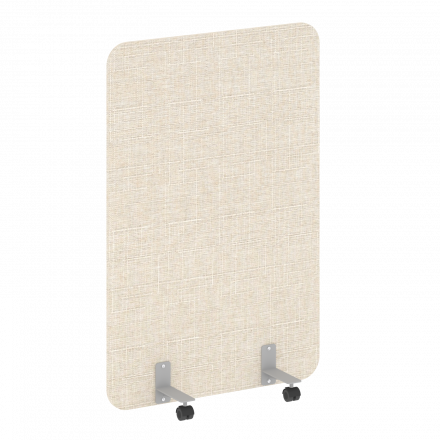 R-line soft Перегородка на металлических опорах, на роликах AP.R-100-150 Romeo 02/Серый металл 1000*18*1500