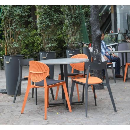 Стул для столовых EL_SHT-S111-CN1 пластик оранжевый/черный