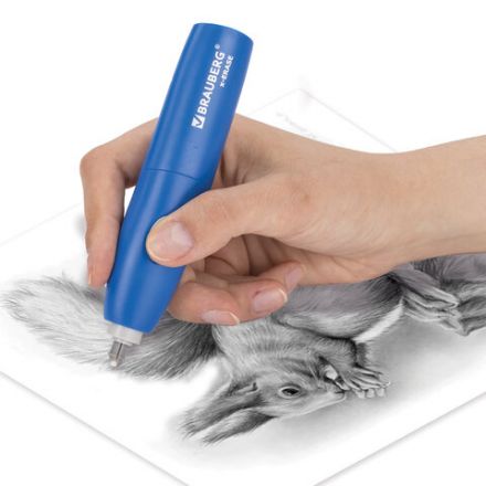 Ластик электрический BRAUBERG "X-ERASE", питание от 2 батареек ААА, + 16 сменных ластиков, 229608 Ластик электрический BRAUBERG "X-ERASE", питание от 2 батареек ААА, + 16 сменных ластиков, 229608