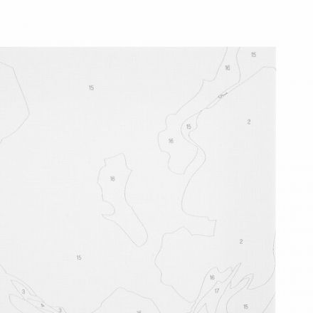 Картина по номерам 40х50 см, ОСТРОВ СОКРОВИЩ "Бело-розовые розы", на подрамнике, акрил, кисти,663286