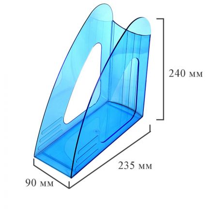 Лоток вертикальный Attache 90мм Bright Colours прозрачный голубой Лоток вертикальный Attache 90мм Bright Colours прозрачный голубой