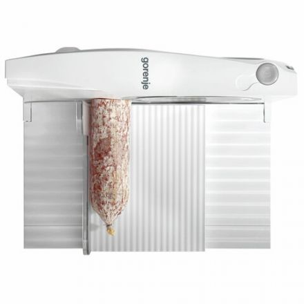 Ломтерезка GORENJE R401W, диаметр ножа 17 см, 100 Вт, диаметр ломтиков 0-17 мм, белый