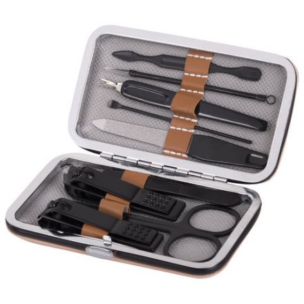 Универсальный набор для маникюра и педикюра 9 в 1 в футляре, MINI, бежевый, WBZ (ВБЗ), 609492 Универсальный набор для маникюра и педикюра 9 в 1 в футляре, MINI, бежевый, WBZ (ВБЗ), 609492