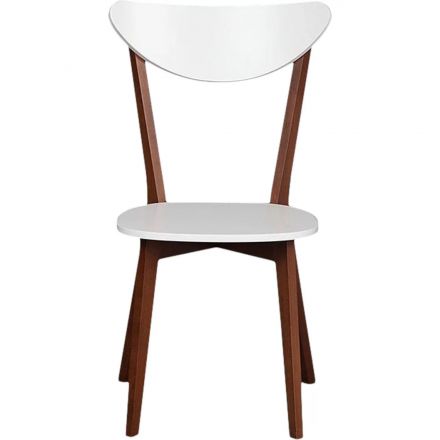 Стул UT_MAXI жестк. сиденье, осн. Бук/ мдф, белый/корич. (2шт/уп.)