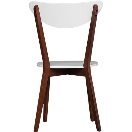 Стул UT_MAXI жестк. сиденье, осн. Бук/ мдф, белый/корич. (2шт/уп.)