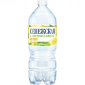 Вода Сенежская + Лимон, мята. негазированная ПЭТ 1л