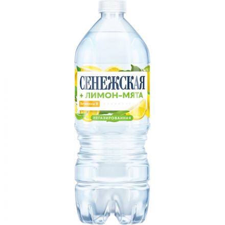Вода Сенежская + Лимон, мята. негазированная ПЭТ 1л Вода Сенежская + Лимон, мята. негазированная ПЭТ 1л