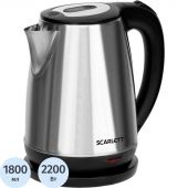 Чайник SCARLETT SC-EK21S34, электрический, 2200Вт, 1.8л, сталь Чайник SCARLETT SC-EK21S34, электрический, 2200Вт, 1.8л, сталь