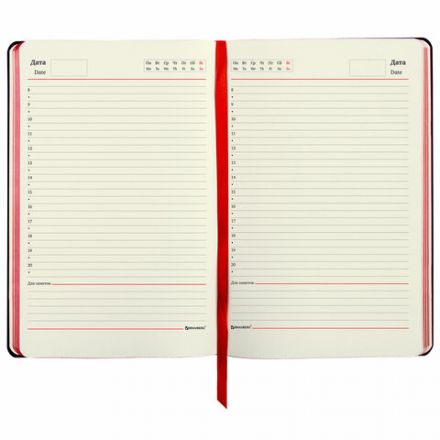 Ежедневник недатированный А5 (138х213 мм), BRAUBERG VISTA, под кожу, гибкий, 136 л., "Good old England", 112010