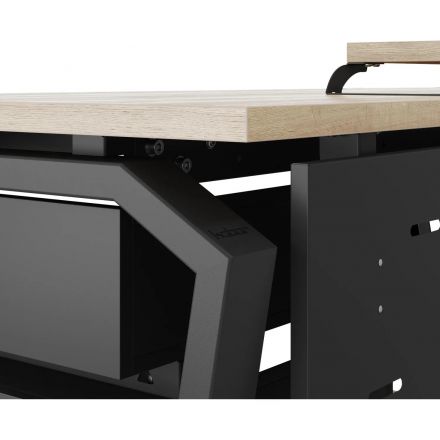 Стол офисный Kobor TB-140/80 1400x800x750 Черный муар/Дуб натуральный