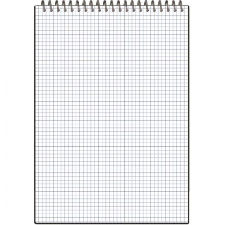 Блокнот А4 80л Attache гребень клетка пластик черн с тиснением