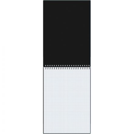 Блокнот А4 80л Attache гребень клетка пластик черн с тиснением