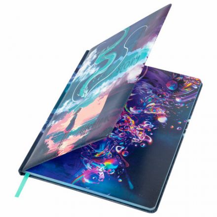 Дневник 1-11 класс 48 л., кожзам (твердая с поролоном), печать, цветной блок, BRAUBERG, "Story", 106951