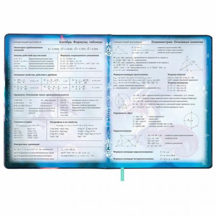 Дневник 1-11 класс 48 л., кожзам (твердая с поролоном), печать, цветной блок, BRAUBERG, "Story", 106951