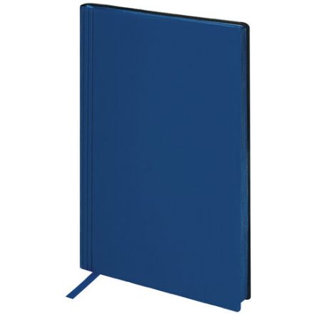 Блокнот А5 138x213 мм, BRAUBERG "Personal", под кожу, 80 листов, клетка, синий, 116613