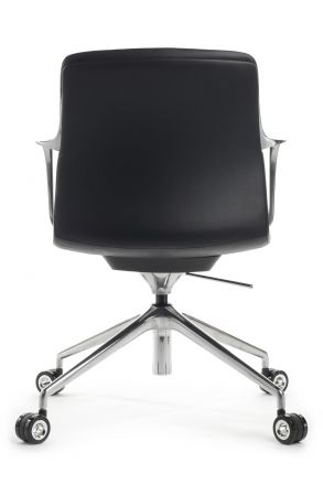 Кресло Plaza-M FK004-B12 Чёрный (A8) натуральная кожа 70*70*80-86