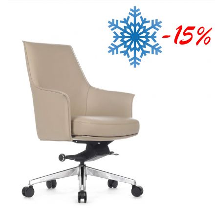 Кресло Rosso-M В1918 Светло-бежевый (3A ND9720) натуральная кожа 68*68*88-94