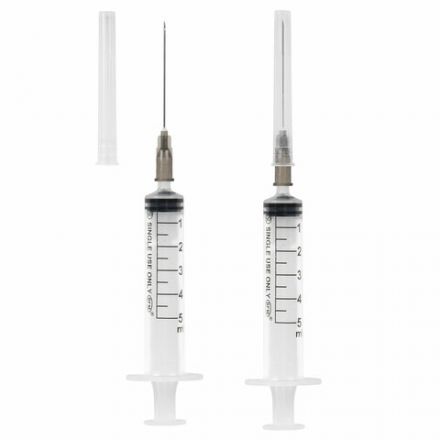 Шприц 3-х компонентный SFM, 5 мл, КОМПЛЕКТ 100 шт., в коробке, игла 0,7х40 мм - 22G, 534202