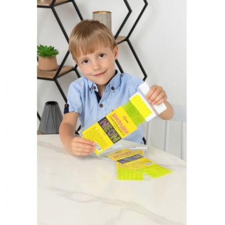 Закладка самоклеящиеся для книг,прямые,наб.6 шт,350мкм,желтый neon,2921-912