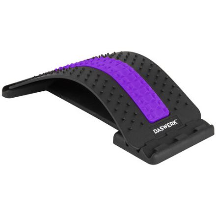 Массажер для спины/мостик для растяжки PREMIUM, 3 уровня нагрузки, фиолетовая вставка, DASWERK (ДАСВЕРК), 680036