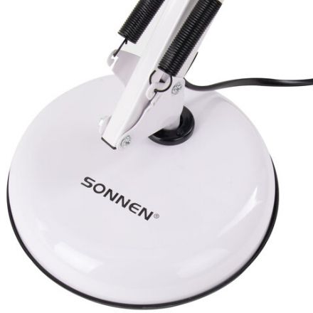 Настольная лампа-светильник SONNEN TL-005, подставка, 40 Вт, Е27, белый, высота 50 см, 237647