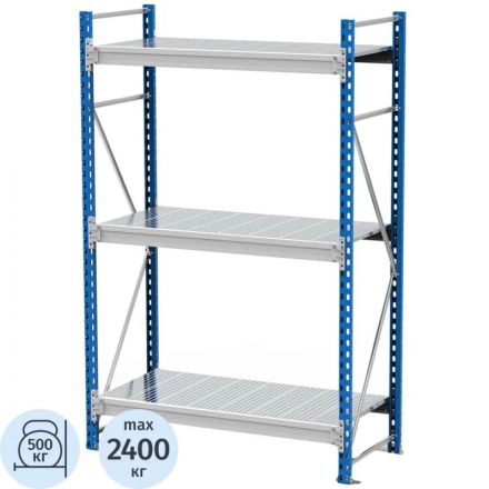 Стеллаж металлический MZ_SGR-V-1563-2,0 3 яруса 1500х600, Выс.2000