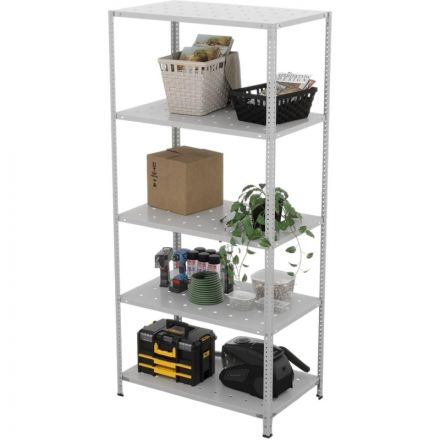 Стеллаж металлический ГТС_ТС Лайт, 2200x1000x500, Полки: 5 шт. метал. перф Стеллаж металлический ГТС_ТС Лайт, 2200x1000x500, Полки: 5 шт. метал. перф