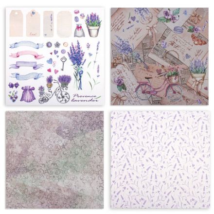 Бумага для скрапбукинга 30х30 см "Прованс", двусторонняя, 12 листов, 12 дизайнов, 180 г/м2, ОСТРОВ СОКРОВИЩ, 662765 Бумага для скрапбукинга 30х30 см "Прованс", двусторонняя, 12 листов, 12 дизайнов, 180 г/м2, ОСТРОВ СОКРОВИЩ, 662765