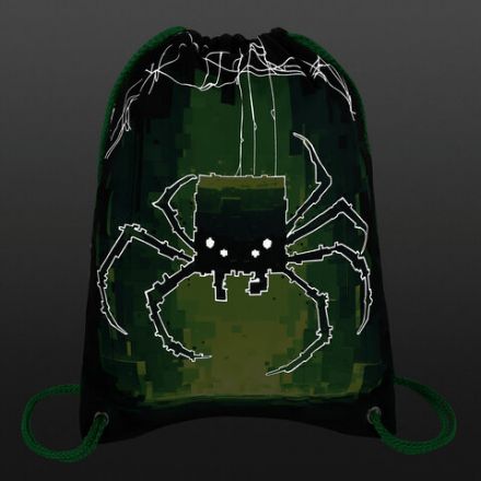 Мешок для обуви BRAUBERG PREMIUM, карман, подкладка, светоотражайка, 43х33 см, "Digital spider", 273444