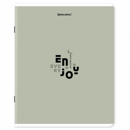 Тетрадь А5, 48 л., BRAUBERG, скоба, клетка, матовая ламинация, "Однотонный_Пастель_2", (микс в спайке), 405336